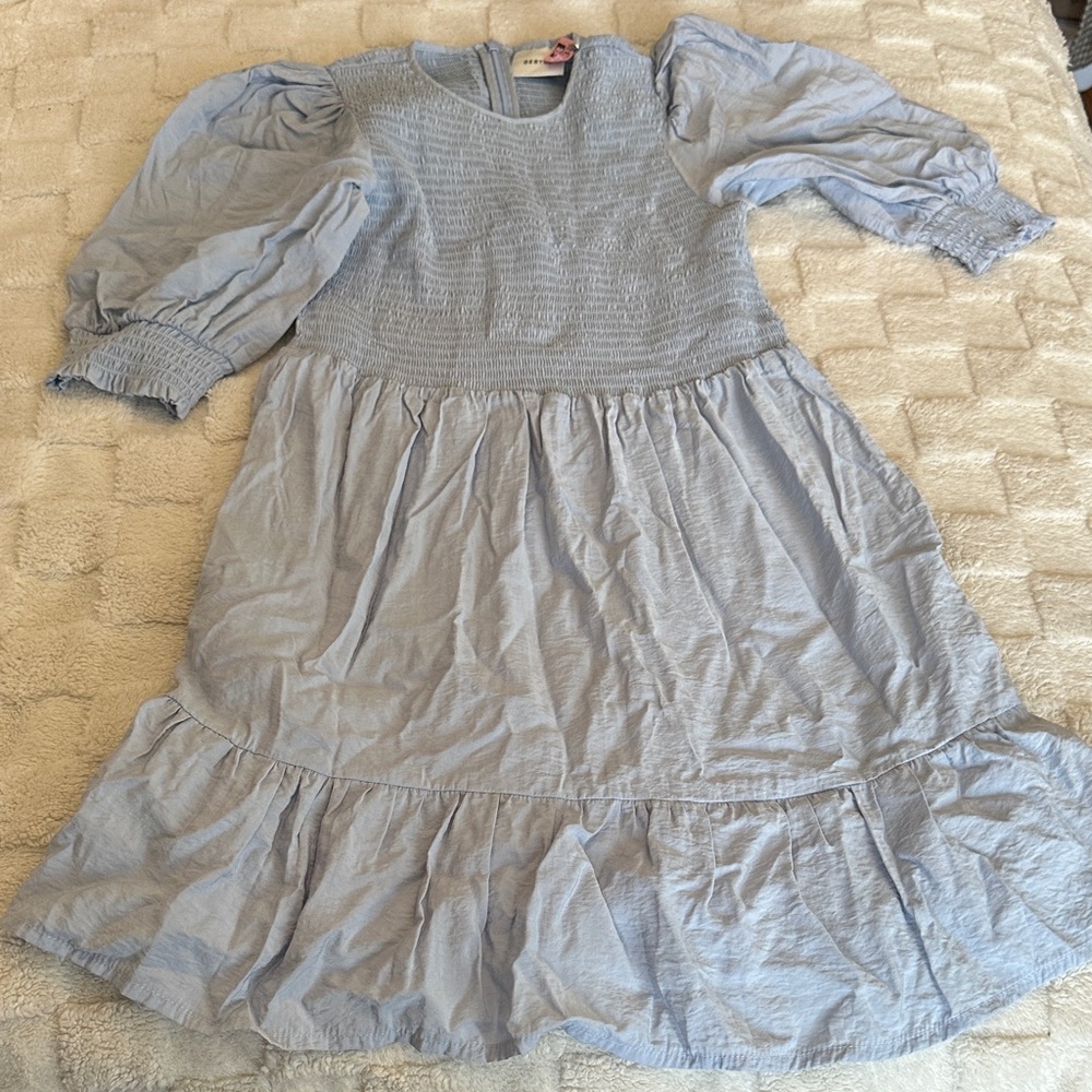 Gestuz Light Blue Textured Dress